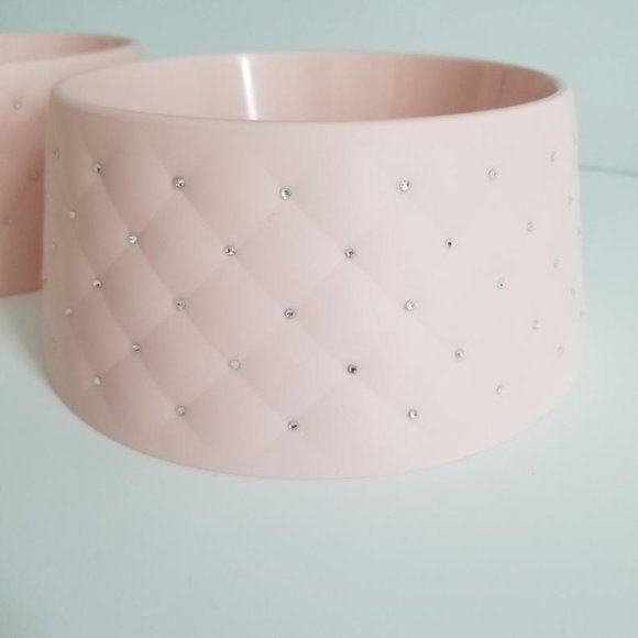 Pink bling rhinestone pet bowls - Picture 4 of 7